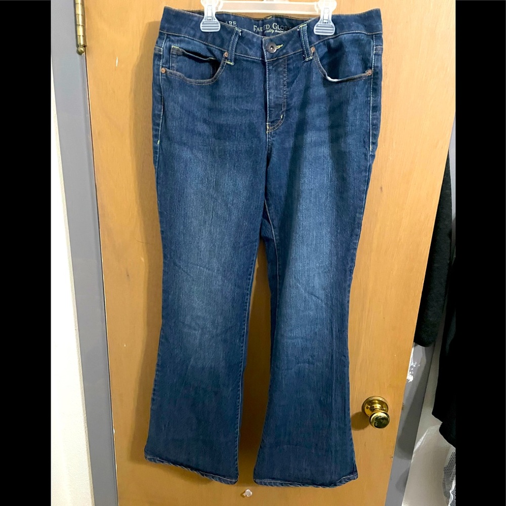 Faded Glory flare jeans dark wash size 12
